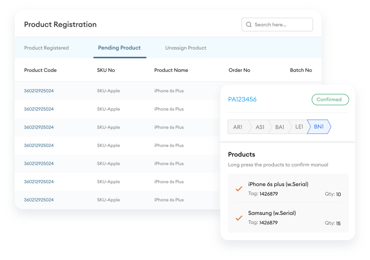 Inbound Product Register